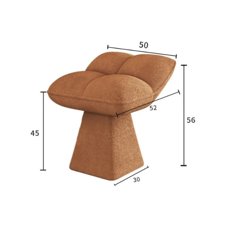 [C69] Edan Solid Wood Vanity Stool in Modern Style