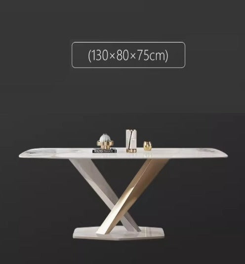 [S02] Luxurious Italian cross-style Sintered Stone Dining Table