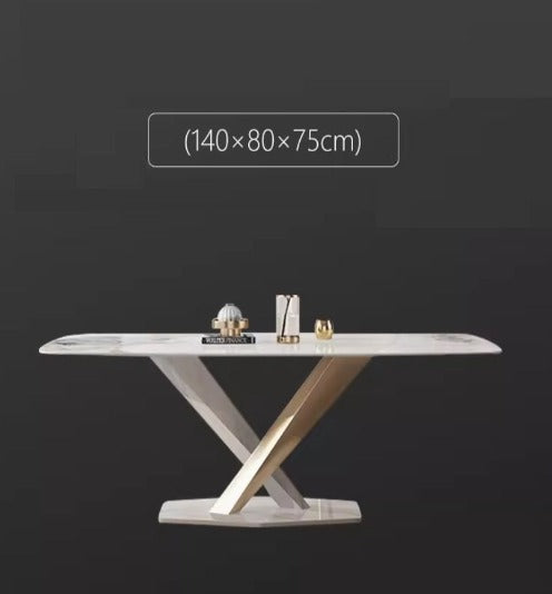 [S02] Luxurious Italian cross-style Sintered Stone Dining Table