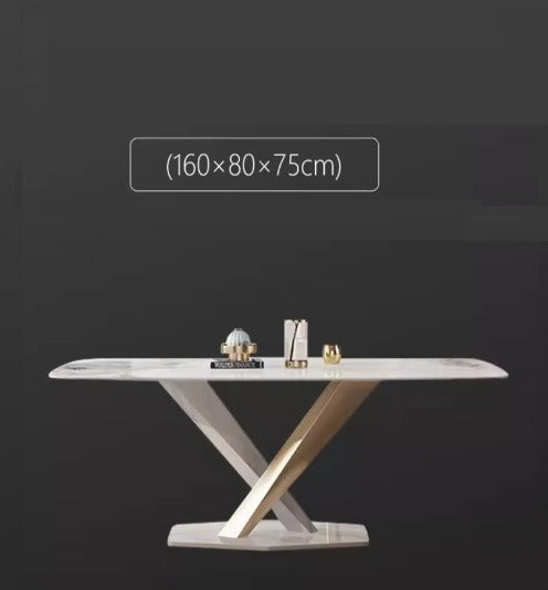 [S02] Luxurious Italian cross-style Sintered Stone Dining Table