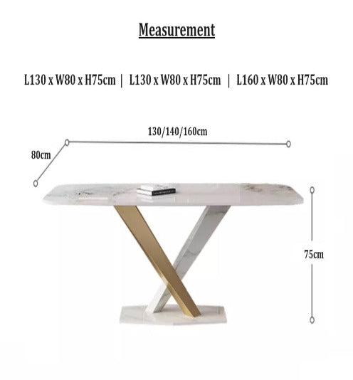 [S02] Luxurious Italian cross-style Sintered Stone Dining Table