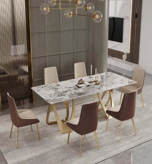 [S07] Luxurious Italian Twin-Duo style Sintered Stone Dining Table