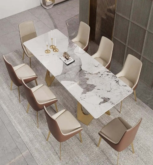 [S07] Luxurious Italian Twin-Duo style Sintered Stone Dining Table