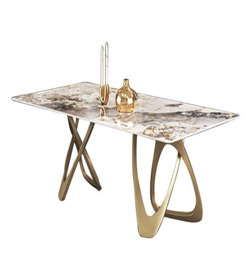 [S07] Luxurious Italian Twin-Duo style Sintered Stone Dining Table