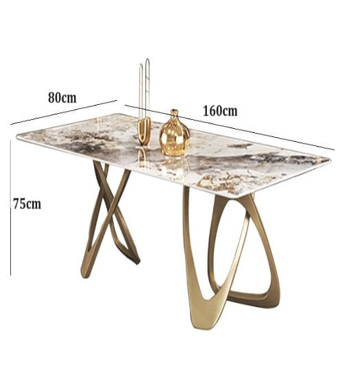 [S07] Luxurious Italian Twin-Duo style Sintered Stone Dining Table