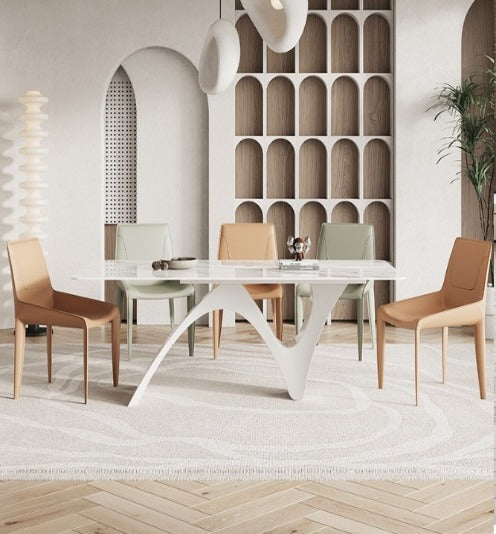 [S15] Luxurious Italian Wavy-Style Sintered Stone Dining Table