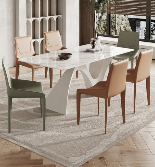 [S15] Luxurious Italian Wavy-Style Sintered Stone Dining Table