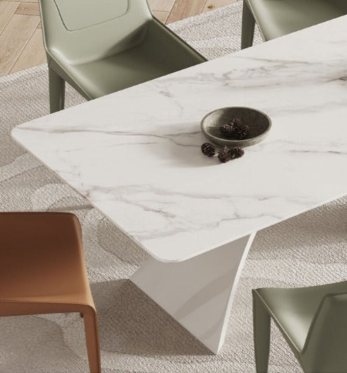 [S15] Luxurious Italian Wavy-Style Sintered Stone Dining Table