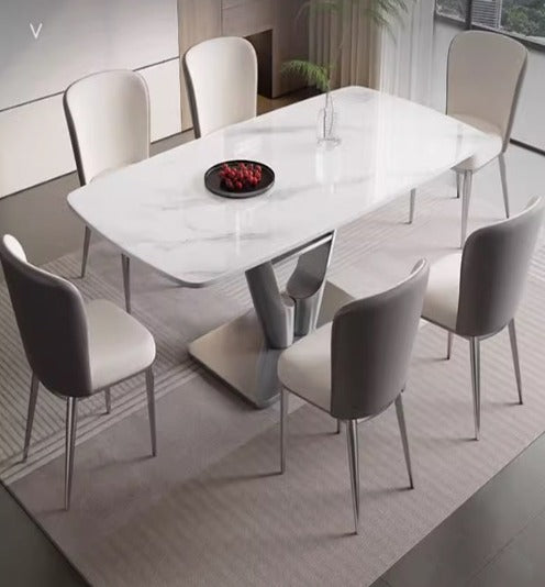 [S16] Luxurious Italian Triangle-Style Sintered Stone Dining Table