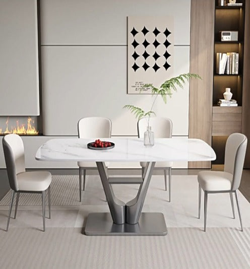 [S16] Luxurious Italian Triangle-Style Sintered Stone Dining Table