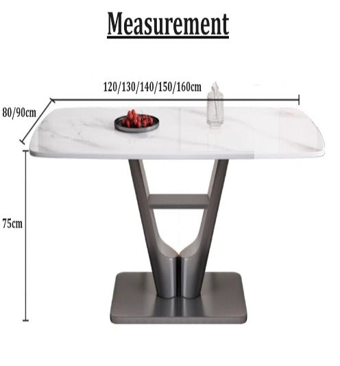 [S16] Luxurious Italian Triangle-Style Sintered Stone Dining Table