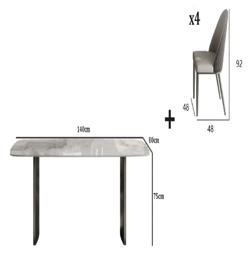 [S17] Luxurious Italian Rectangular-Style Sintered Stone Dining Table