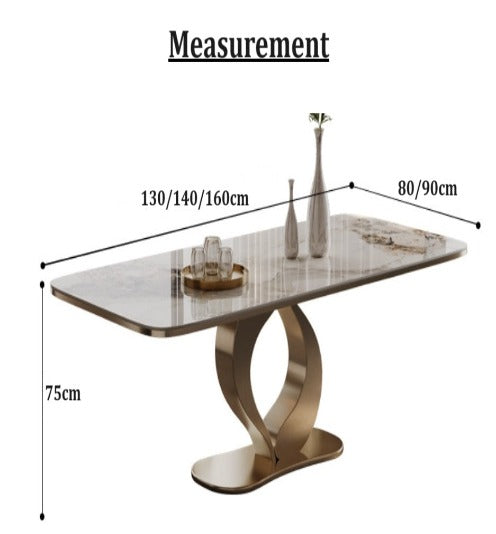 [S18] Luxurious Italian Wavy-Style Sintered Stone Dining Table