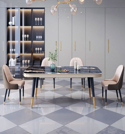 [S28] Modern Rectangular Sintered Stone Dining Table