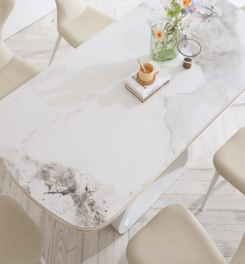 [S29] Modern Simple Stone Slab Dining Table