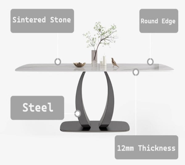 [S30] Italian Style Modern Minimalist Slate Dining Table