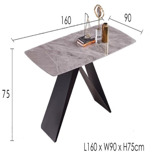 [S31] Italian Style Rectangular Sintered Stone Dining Table