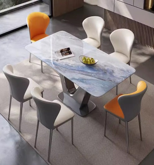 [S32] Luxurious Ocean Inspired Sintered Stone Dining Table