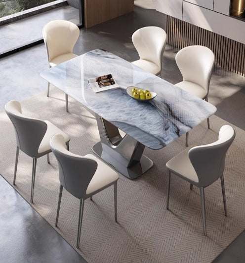 [S32] Luxurious Ocean Inspired Sintered Stone Dining Table