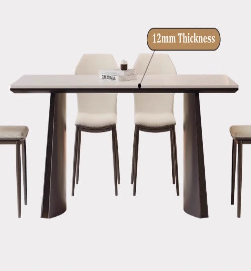 [S33] Minimalist Italian Titanium Dining Table