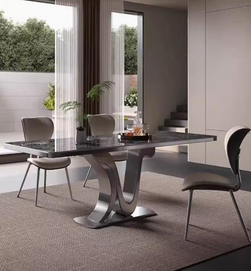 [S34] Modern Minimalist Italian Stone Dining Table