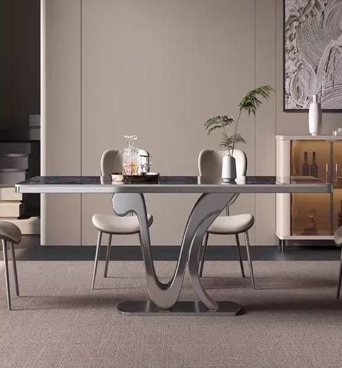 [S34] Modern Minimalist Italian Stone Dining Table