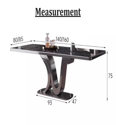 [S34] Modern Minimalist Italian Stone Dining Table