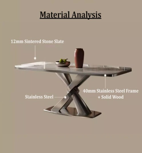 [S41] Luxury Italian Style Sintered Stone Dining Table