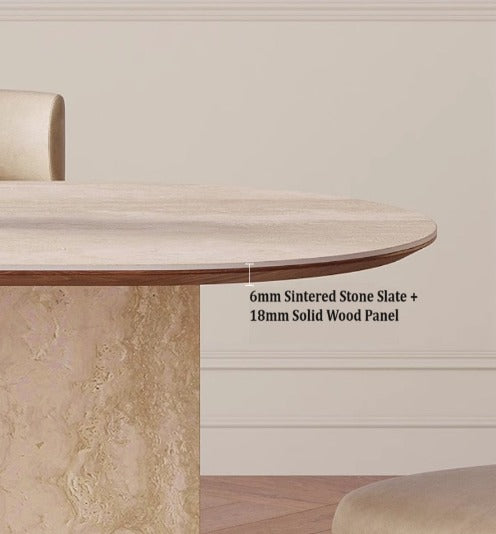 [S42] Luxury Vintage Sintered Stone Dining Table