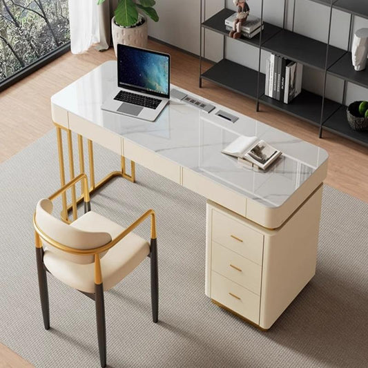 [S50] Aurora Sintered Stone Study Table in Italian Style