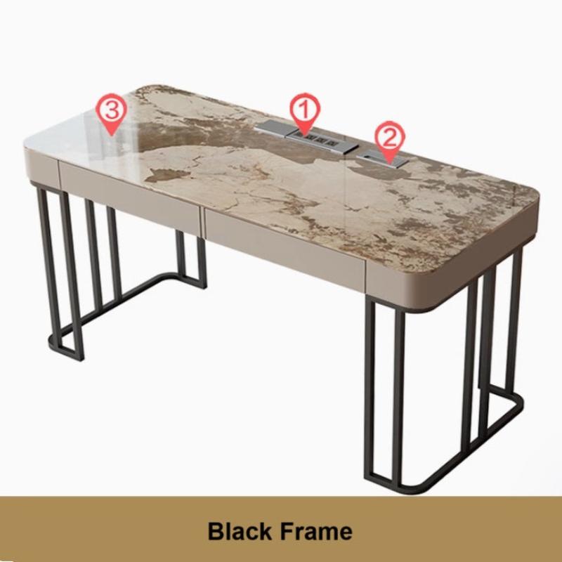 [S50] Aurora Sintered Stone Study Table in Italian Style