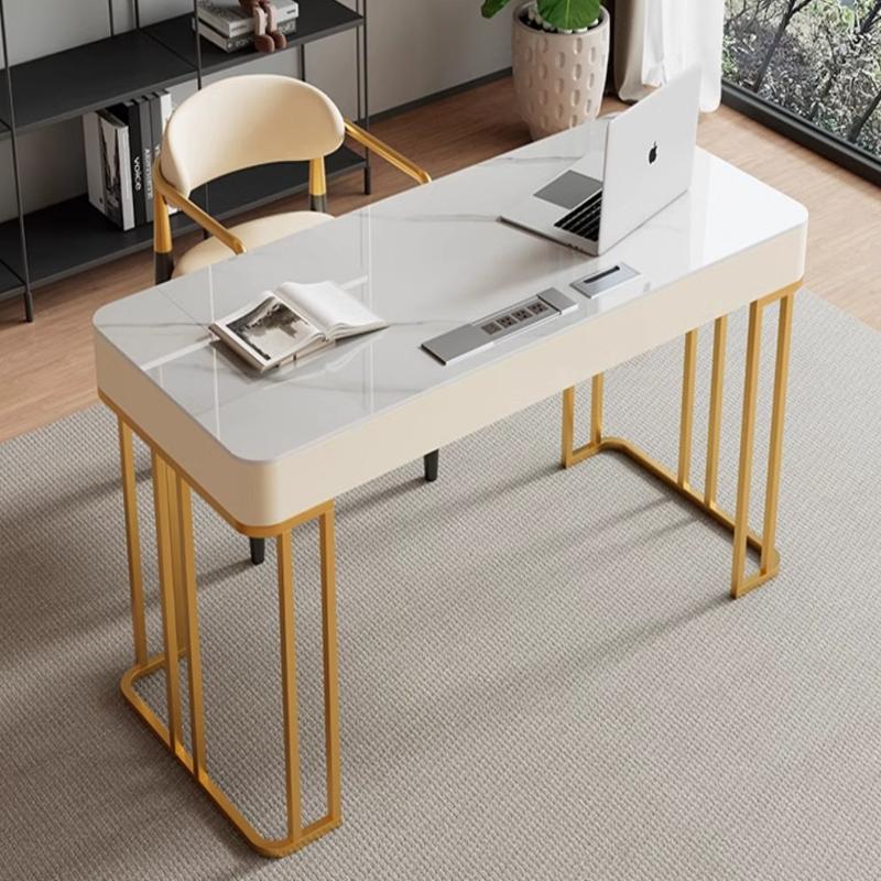 [S50] Aurora Sintered Stone Study Table in Italian Style