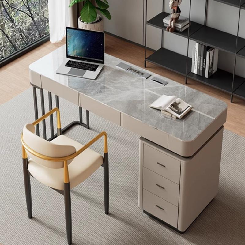 [S50] Aurora Sintered Stone Study Table in Italian Style