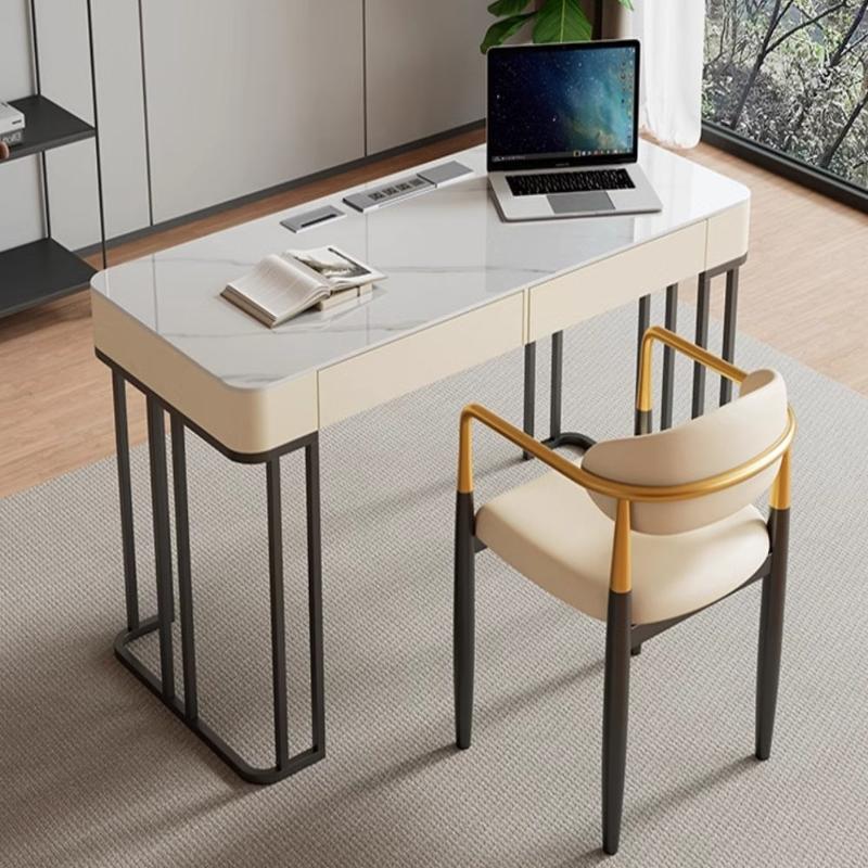 [S50] Aurora Sintered Stone Study Table in Italian Style