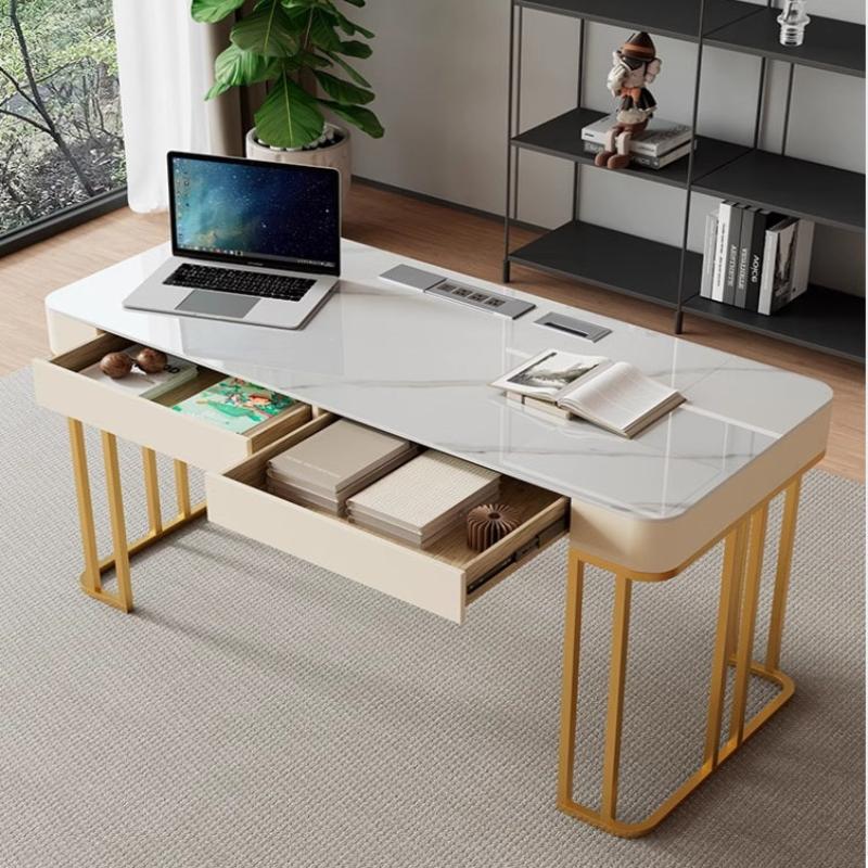 [S50] Aurora Sintered Stone Study Table in Italian Style