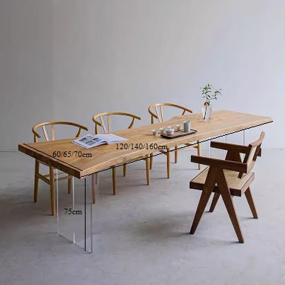 [W06] Exquisite Solid Wood Table with Acrylic