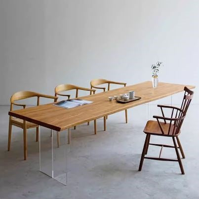 [W06] Exquisite Solid Wood Table with Acrylic