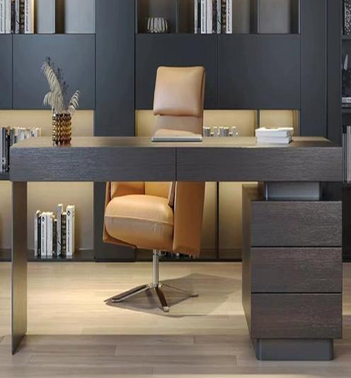 [W09] Italian Minimalist Luxury Study Desk