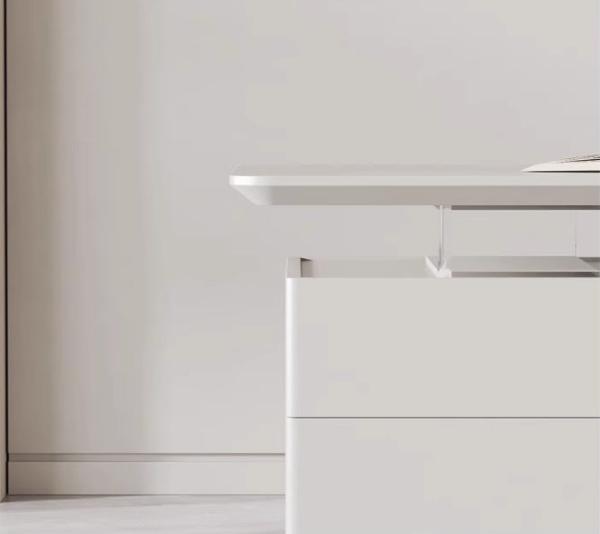 [W23] Cream-Style Acrylic Floating Desk