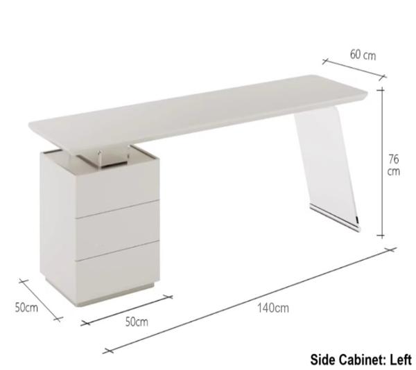 [W23] Cream-Style Acrylic Floating Desk