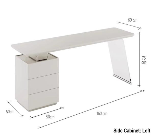 [W23] Cream-Style Acrylic Floating Desk