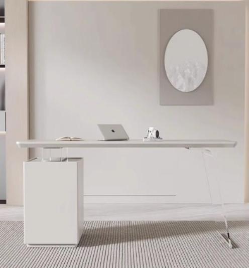 [W23] Cream-Style Acrylic Floating Desk