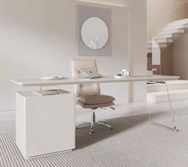 [W23] Cream-Style Acrylic Floating Desk