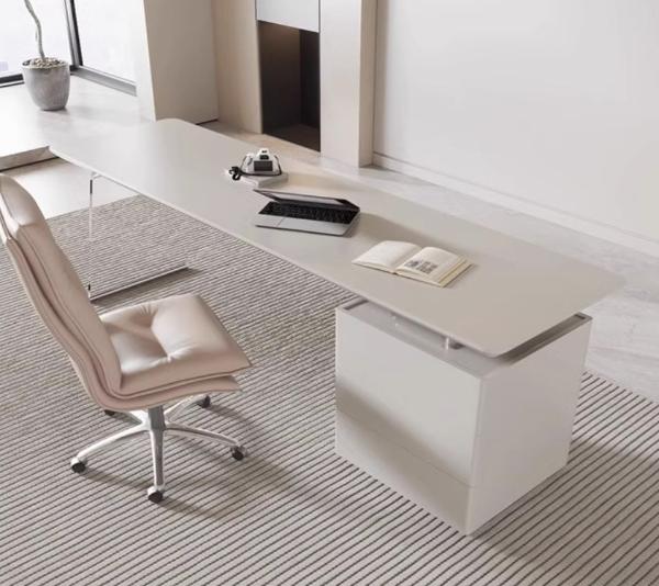 [W23] Cream-Style Acrylic Floating Desk