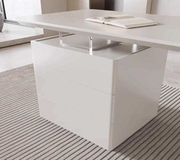 [W23] Cream-Style Acrylic Floating Desk