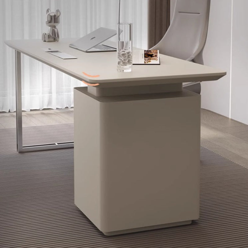 [W27] Luca Study Table with Side Cabinet in Italian Style