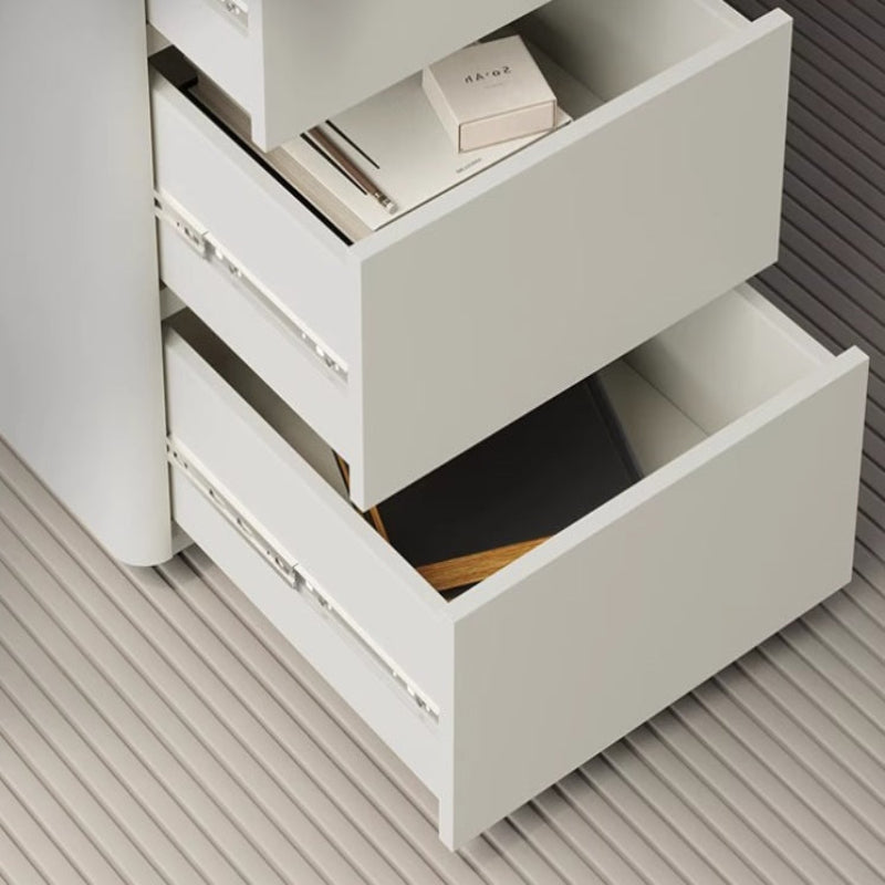 [W27] Luca Study Table with Side Cabinet in Italian Style