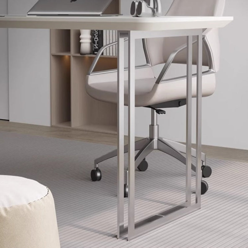 [W27] Luca Study Table with Side Cabinet in Italian Style
