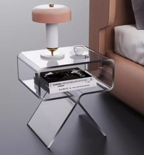 [A10] Petite Mini Acrylic Bedside Table