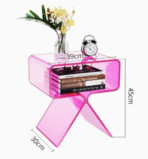 [A10] Petite Mini Acrylic Bedside Table